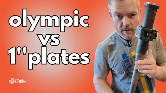 Olympic Plates vs 1” Plates on a Steel Mace